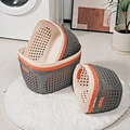 thickened ingot perforated storage basket for kitchen bathroom sundries storage